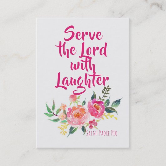 Zitat St. Padre Pio mit Blumen-heiliger Karte (Vorderseite)