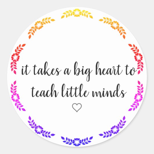 Zitat-Sticker für Inspiration Runder Aufkleber (Vorderseite)