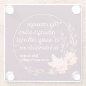 Zitat "Stolz und Vorurteile" I - Niedlicher Stil Glasuntersetzer (Rückseite)