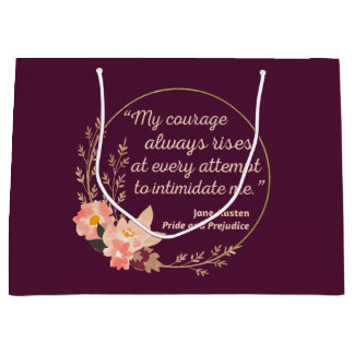 Zitat "Stolz und Vorurteile" I - Niedlicher Stil Große Geschenktüte