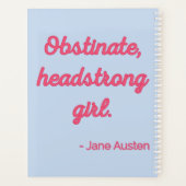 Zitat "Stolz und Vorurteile" II - Niedlicher Stil Planer (Rückseite)