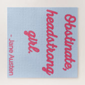 Zitat "Stolz und Vorurteile" II - Niedlicher Stil Puzzle (Horizontal)