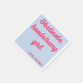 Zitat "Stolz und Vorurteile" II - Niedlicher Stil Serviette (Ecke)