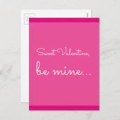 Zitat: Süße Valentine, wie meine Feiertagspostkarte (Vorne/Hinten)