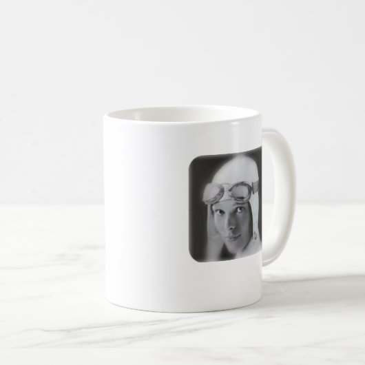 Zitat-Tasse Amelia Earhart Kaffeetasse (VorderseiteRechts)