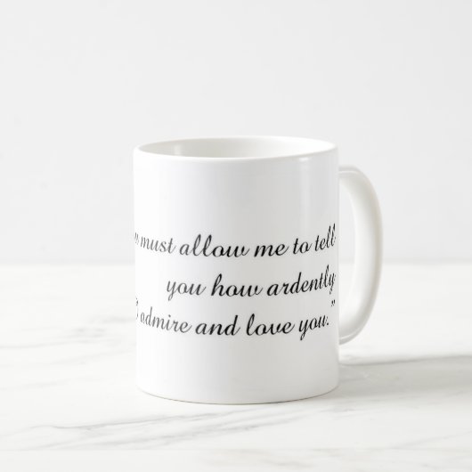 Zitat-Tasse Janes Austen Kaffeetasse (VorderseiteRechts)