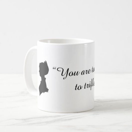 Zitat-Tasse Janes Austen Kaffeetasse (Vorderseite Links)