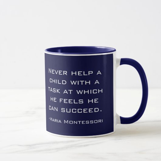 Zitat-Tasse Maria Montessori Tasse (Rechts)