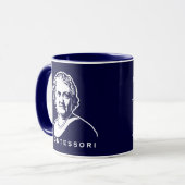 Zitat-Tasse Maria Montessori Tasse (Vorderseite Links)