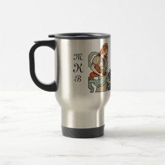 Zitat-Tasse Prinzessin-Flower Girl Monogram Reisebecher