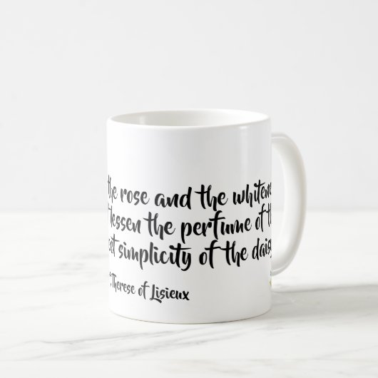 Zitat-Tasse St. Therese Kaffeetasse (VorderseiteRechts)