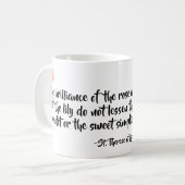 Zitat-Tasse St. Therese Kaffeetasse (Vorderseite Links)