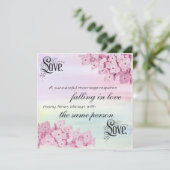 Zitat Textkalligrafie und Blume Naturrahmen Einladung (Stehend Vorderseite)