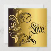 Zitat Textkalligrafie und Blume Naturrahmen Einladung (Rückseite)