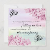 Zitat Textkalligrafie und Blume Naturrahmen Einladung (Vorderseite)