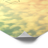 Zitat Typografie Poster Text auf Wolken (Ecke)