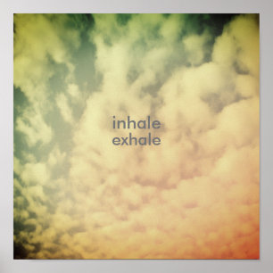 Zitat Typografie Poster Text auf Wolken