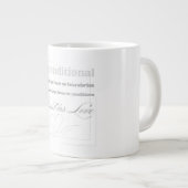 Zitat über bedingungslose Liebe  Jumbo-Tasse (Vorderseite Rechts)