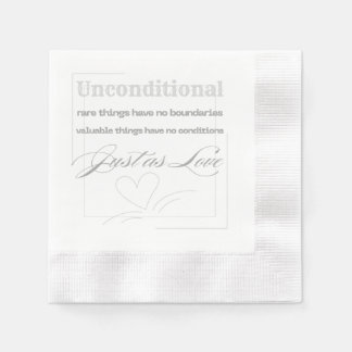 Zitat über bedingungslose Liebe Serviette