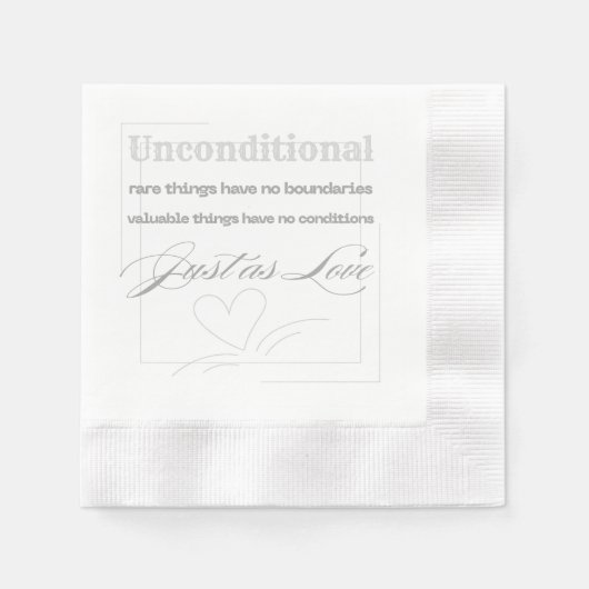 Zitat über bedingungslose Liebe Serviette (Vorderseite)