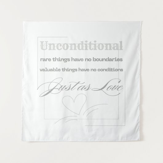 Zitat über bedingungslose Liebe Wandteppich (Vorderseite)
