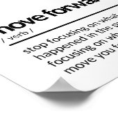 Zitat über das An- und Weiterfahren Poster (Ecke)