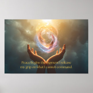 Zitat über das Finden von Frieden Poster