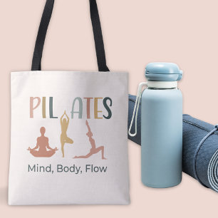 Zitat über den Körperfluss von Pilates   Custom Yo Tasche