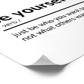 Zitat über dich selbst poster (Ecke)