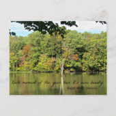 Zitat über die Jahreszeiten von R.W. Emerson Postkarte (Vorderseite)