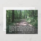 Zitat über die Natur von G.W. Carver Postkarte (Vorne/Hinten)