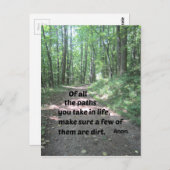 Zitat über die Wege der Natur. Postkarte (Vorne/Hinten)