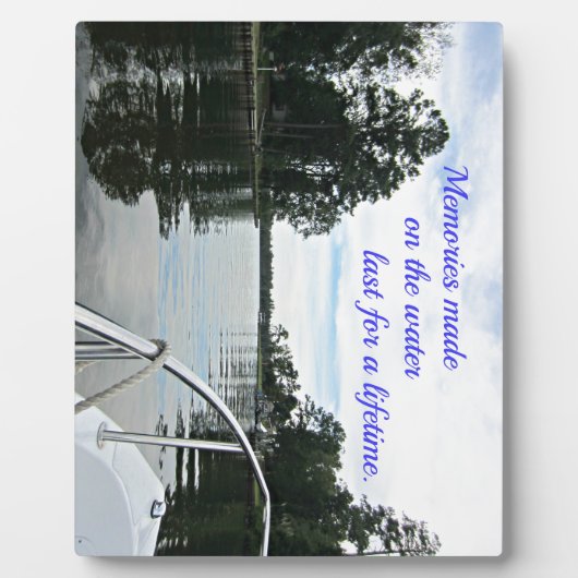 Zitat über die Zeit, die auf dem Wasser verbracht Fotoplatte (Vorderseite)