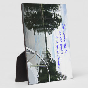 Zitat über die Zeit, die auf dem Wasser verbracht Fotoplatte