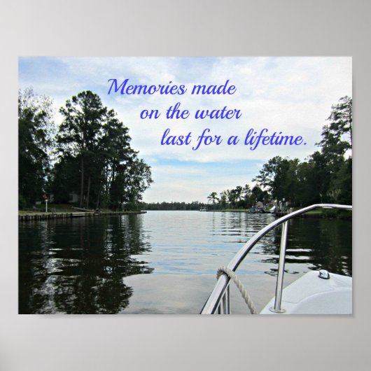 Zitat über die Zeit, die auf dem Wasser verbracht Poster (Vorne)