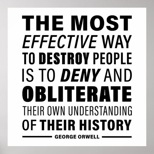 Zitat über die Zerstörung von Menschen - 1984 Poster (Vorne)