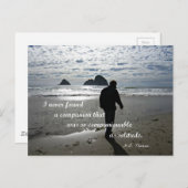 Zitat über Einsamkeit von H.D. Thoreau Postkarte (Vorne/Hinten)