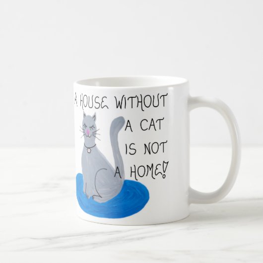 Zitat über Katzen - Tasse (Rechts)