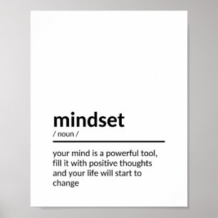 Zitat über Mindset Poster