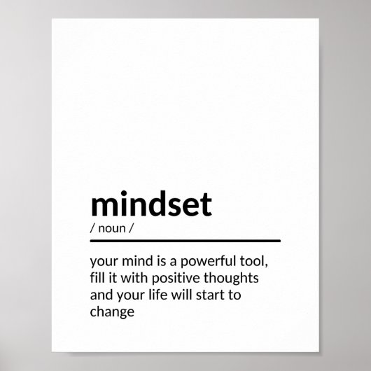 Zitat über Mindset Poster (Vorne)