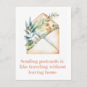 Zitat über Postkarten | Postübergang | Wasserfarbe (Vorderseite)