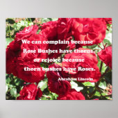 Zitat über Rose von Abraham Lincoln Poster (Vorne)