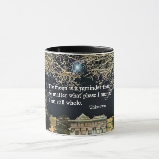 Zitat über Selbstwert. Tasse (Zentrum)