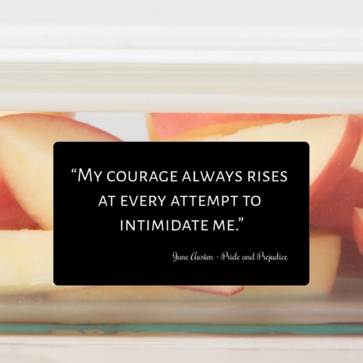 Zitat über Stolz und Vorurteile I Etiketten (Befestigt)