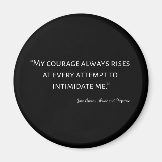 Zitat über Stolz und Vorurteile I Magnet (Vorne)