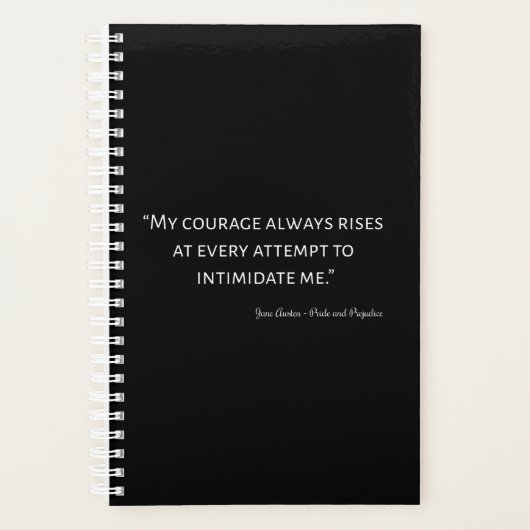 Zitat über Stolz und Vorurteile I Planer (Vorderseite)