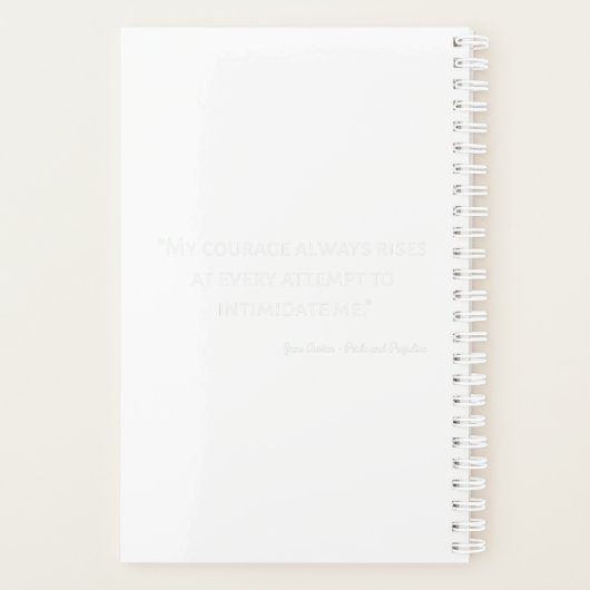 Zitat über Stolz und Vorurteile I Planer (Rückseite)