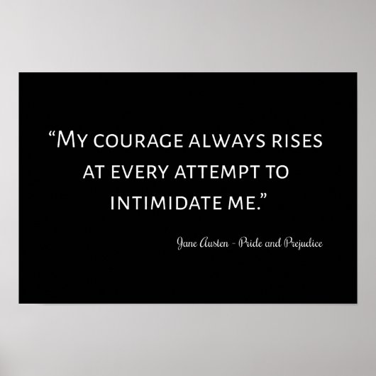 Zitat über Stolz und Vorurteile I Poster (Vorne)