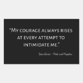 Zitat über Stolz und Vorurteile I Rechteckiger Aufkleber (Vorderseite)