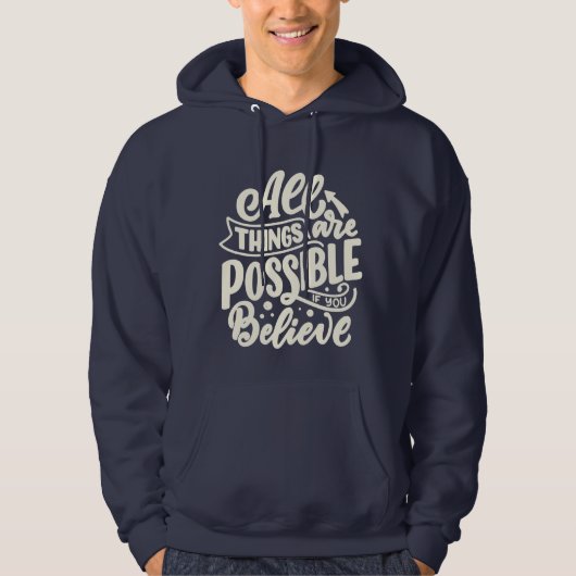 Zitat über Träume Hoodie (Vorderseite)